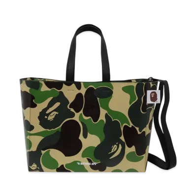 A BATHING APE ABC Camo Bag L "Green"