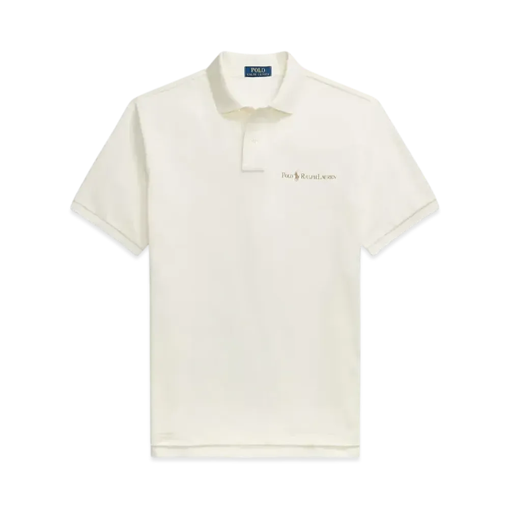 Polo Ralph Lauren Classic Fit Logo Mesh Polo Shirt "Natural"