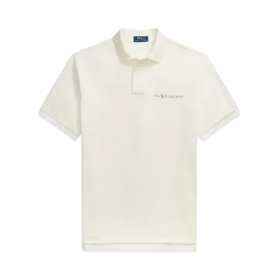 Polo Ralph Lauren Classic Fit Logo Mesh Polo Shirt "Natural"