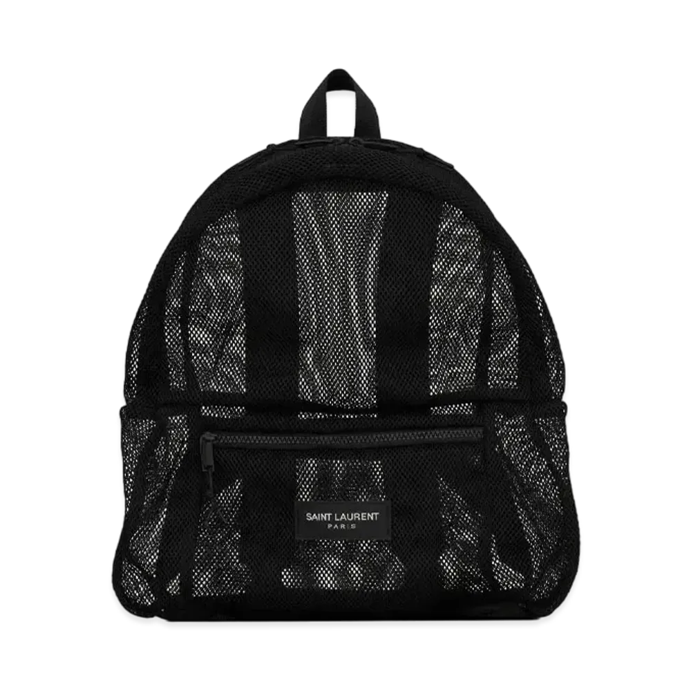 SAINT LAURENT Slp Backpack In Mesh And Nylon "Black"