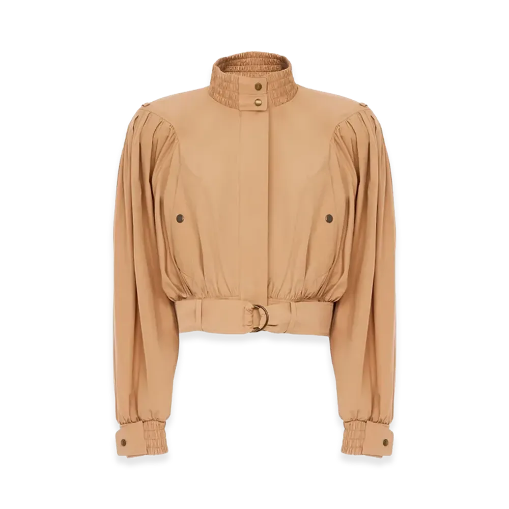 Chloe Women's Gathered Cropped Jacket "Beige"