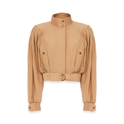 Chloe Women's Gathered Cropped Jacket "Beige"