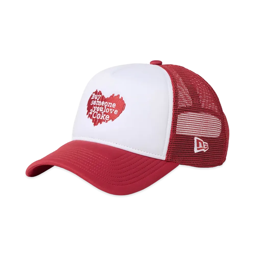 NEW ERA x Coca-Cola x Kosuke Kawamura 9Forty A-Frame Trucker "White/Scarlet"