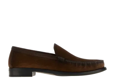PRADA Women's Suede Loafers "Brown"