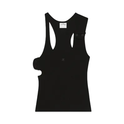 Courreges 90'S Rib Tank Top "Black"