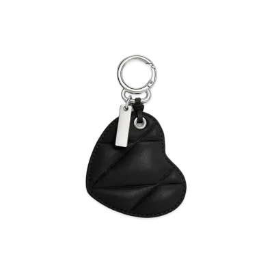 CHARLES & KEITH Heart Quilt Mirror Charm "Noir"