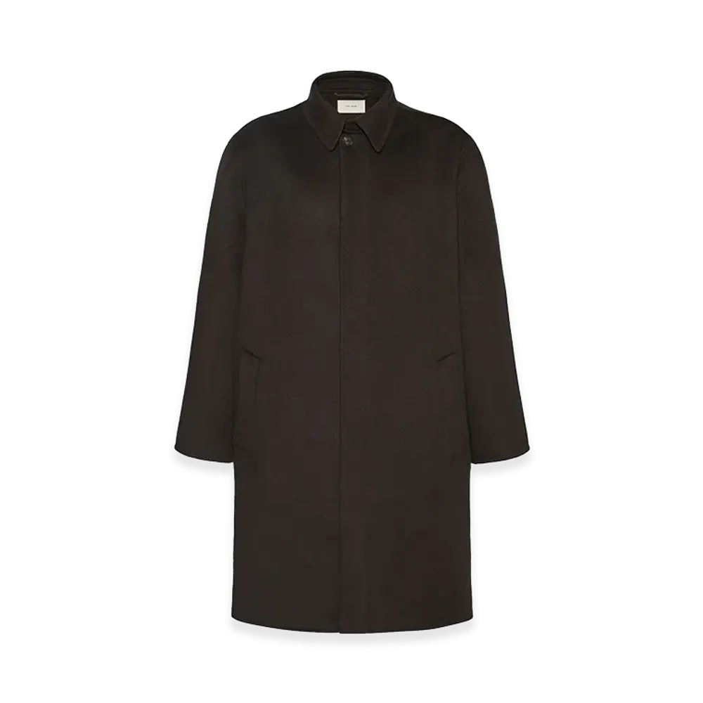 The Row Theobald Cashmere Coat "Dark Brown"