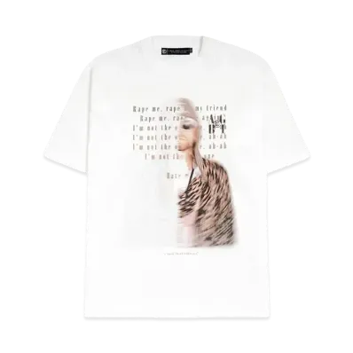 A GOOD BAD INFLUENCE RAPE ME WASHED T-SHIRT "WHITE"