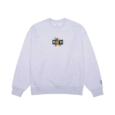 Kith x Disney Mickey & Friends Cyber Monday Pluto Classic Logo Crewneck "Light Heather Grey"