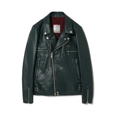 UNDERCOVER Leather Biker Jacket "Green"