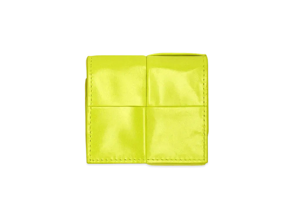 Bottega Veneta Folded Coin Purse "Acid Kiwi"