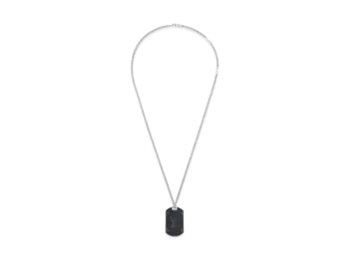 Louis Vuitton Monogram Eclipse Plate Necklace