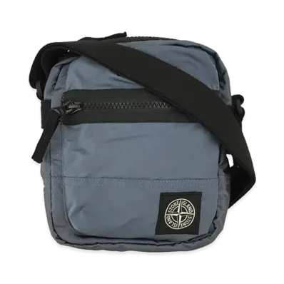 Stone Island Compass Logo Patch Mini Shoulder Bag "Blue"