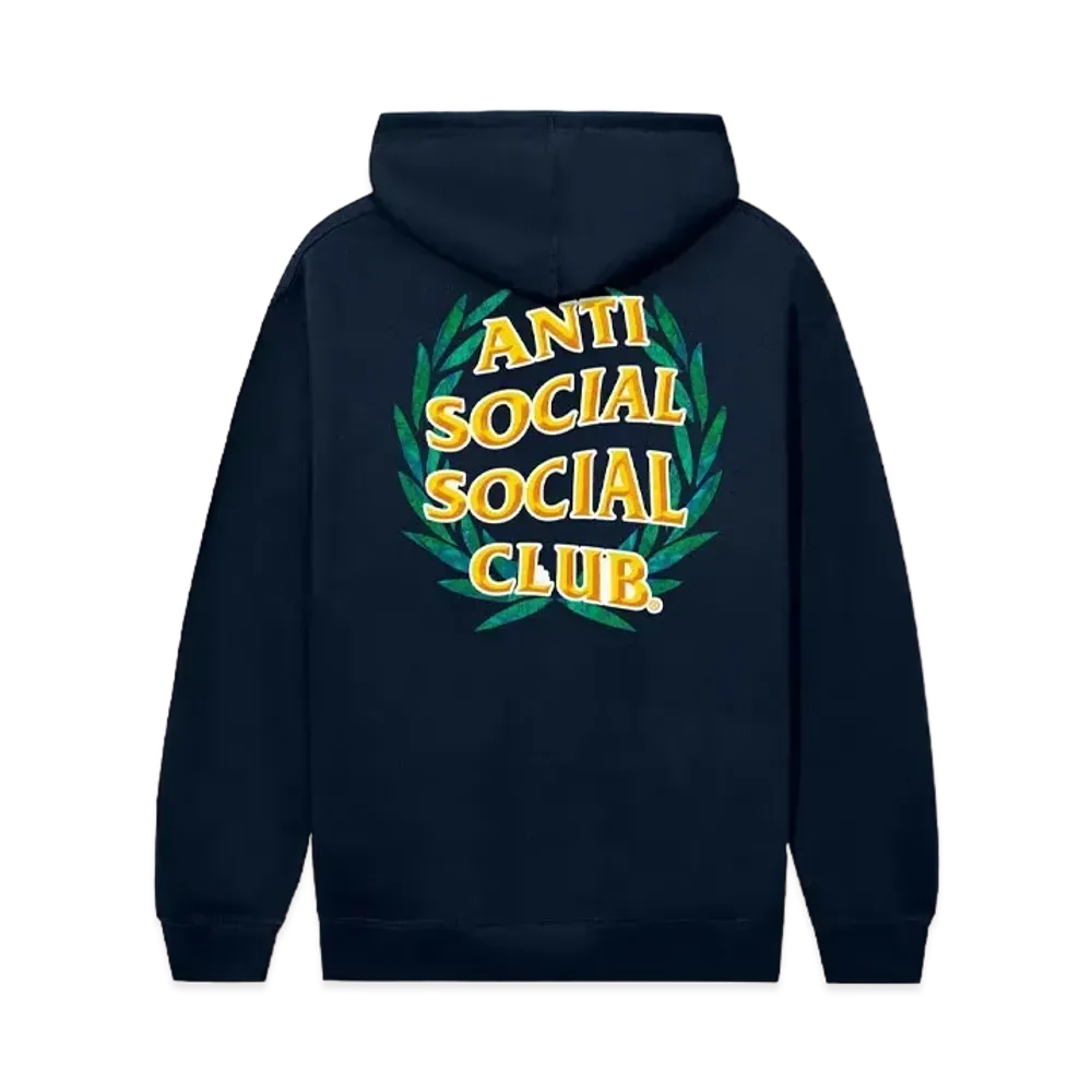 ANTI SOCIAL SOCIAL CLUB PARIS 2024 CAPSULE Laurel Logo Flip Hoodie "Navy"