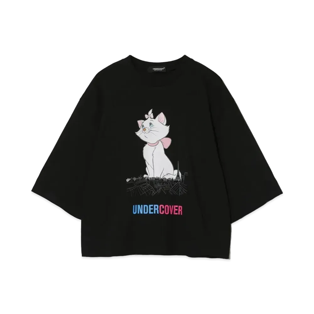 UNDERCOVER x Disney Cotton Wide Short Tee Marie "Black"