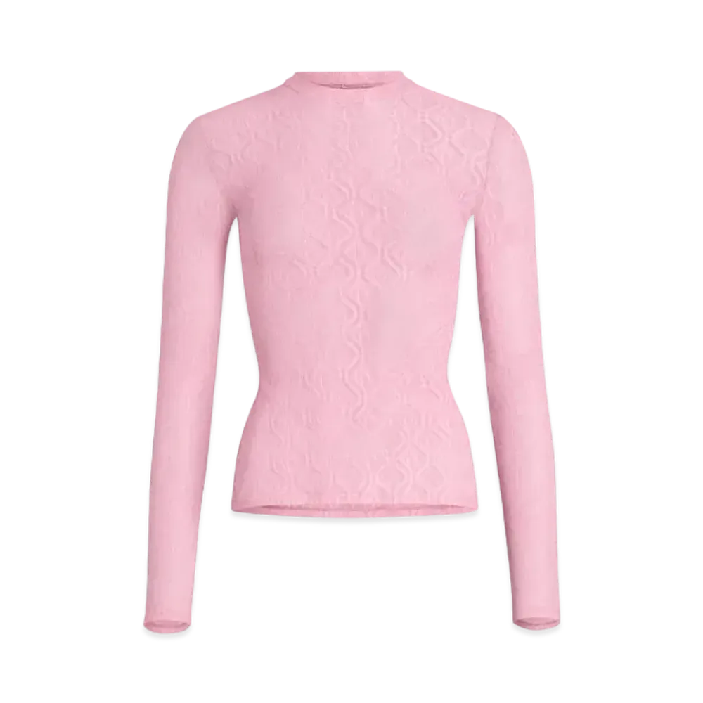 Marine Serre Moon Diamant Mesh Jacquard Second Skin "Pink"