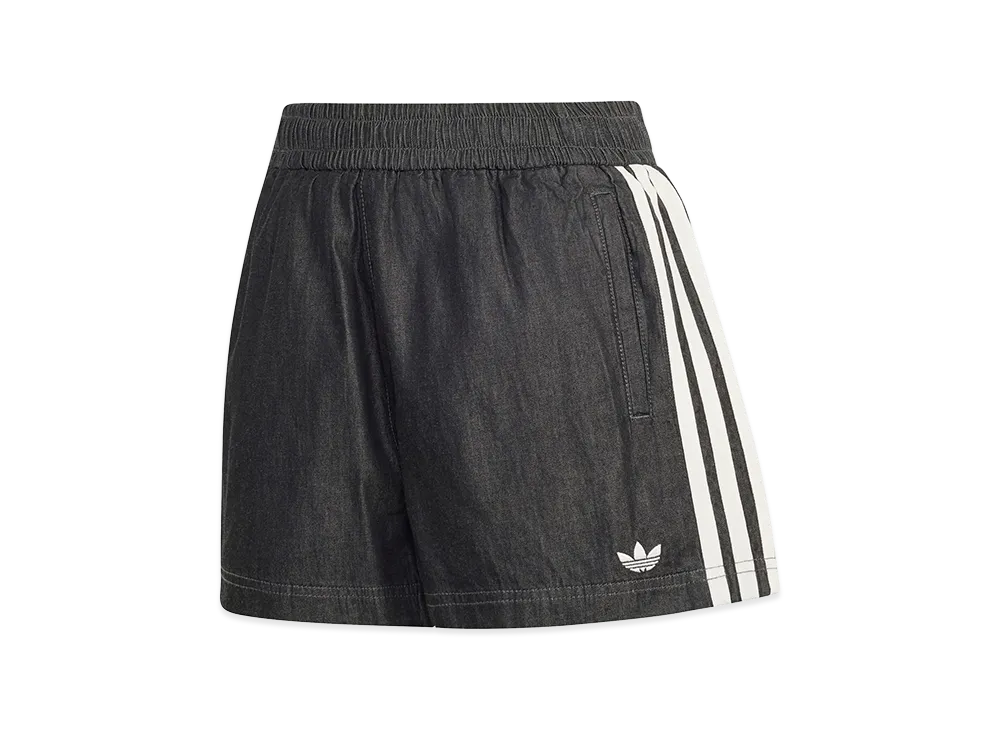 adidas Women's Summer Glow Denim Shorts "Medium Black Denim"