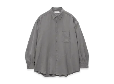 Graphpaper Linen Cupro L/S Oversized Regular Collar Shirt "Stone Gray"