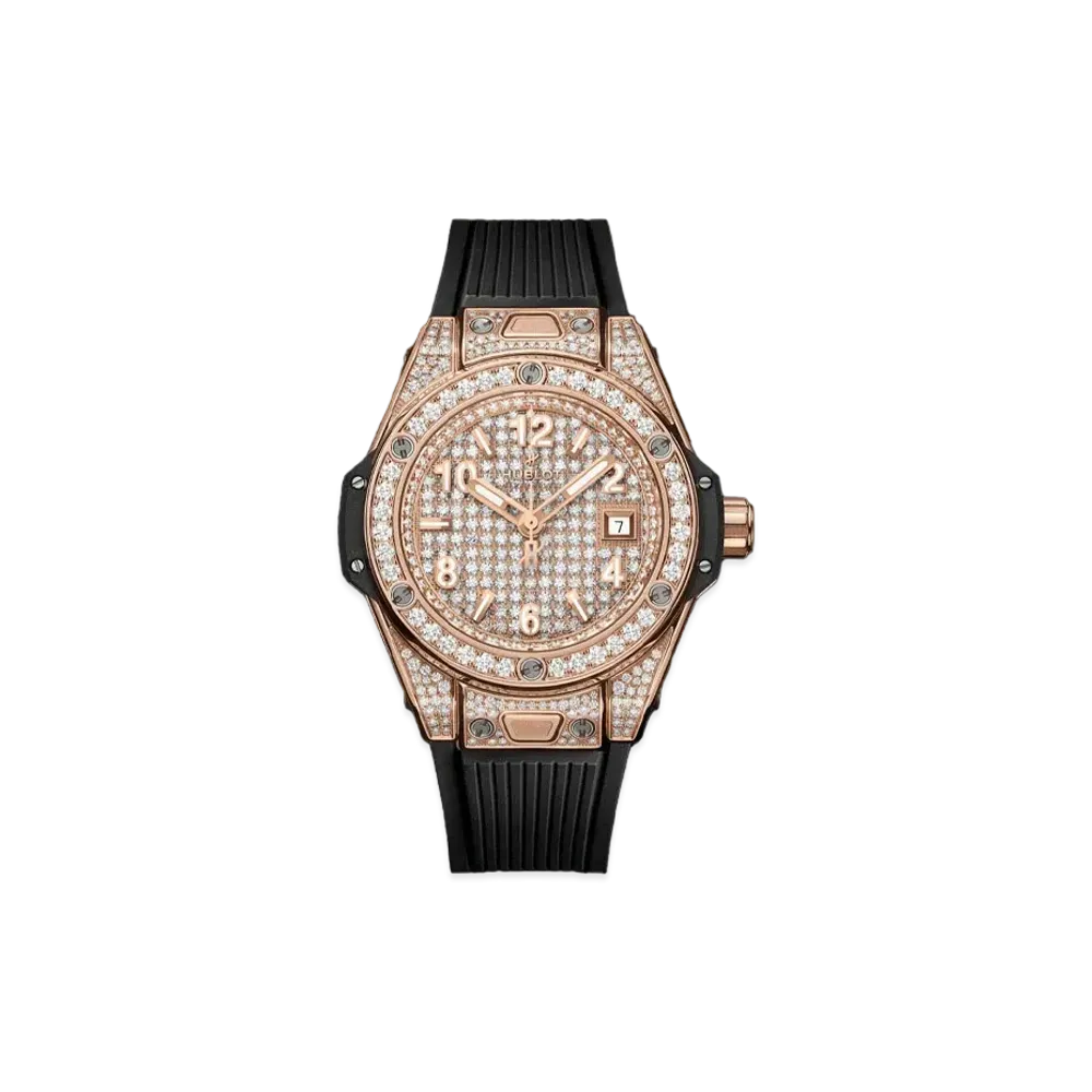 HUBLOT Big Bang One Click King Gold Full Pave 33mm
