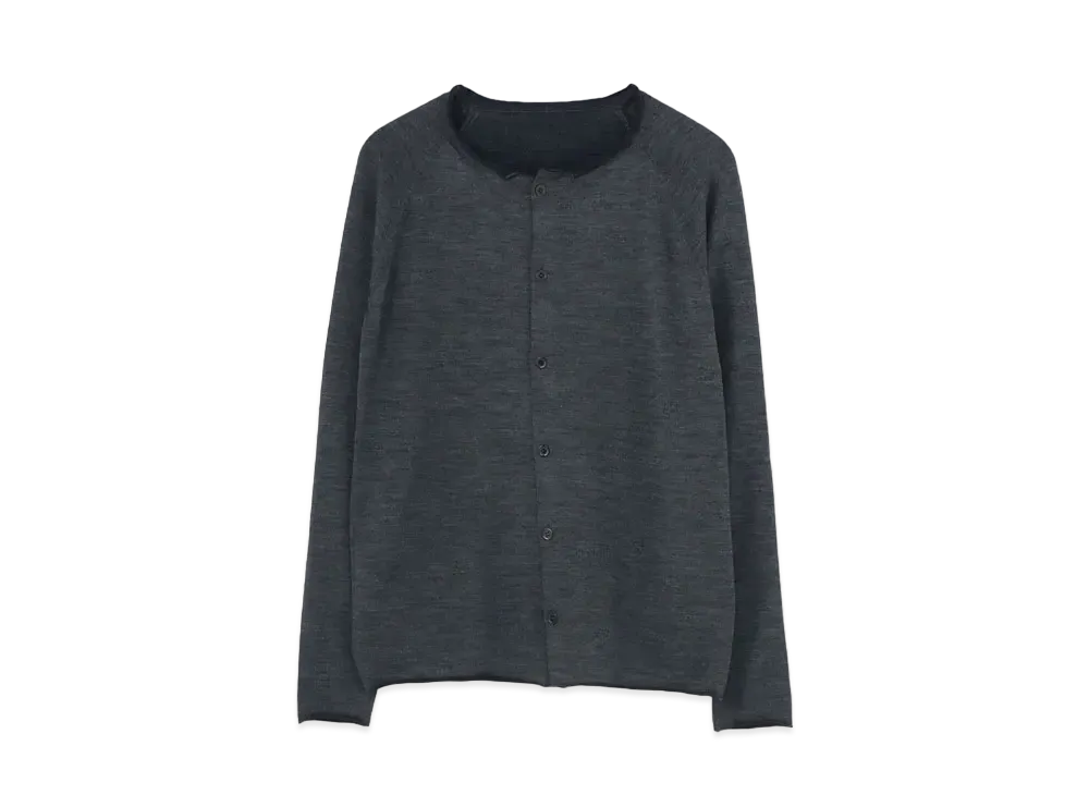 Yohji Yamamoto Y's WOOL PLAIN STITCH KNIT CARDIGAN "Gray"