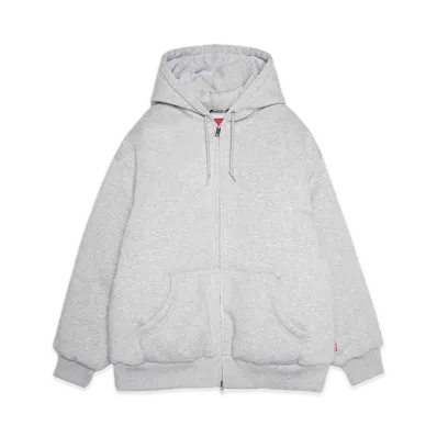 Supreme x The North Face Down Filled Zip Up Hooded Sweatshirt "Heather Grey"