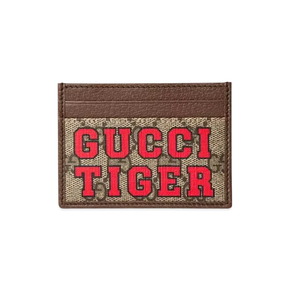 GUCCI Tiger Card Case "Beige"