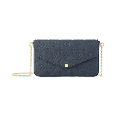 Louis Vuitton Felicie Pochette Monogram Empreinte Leather "Navy"