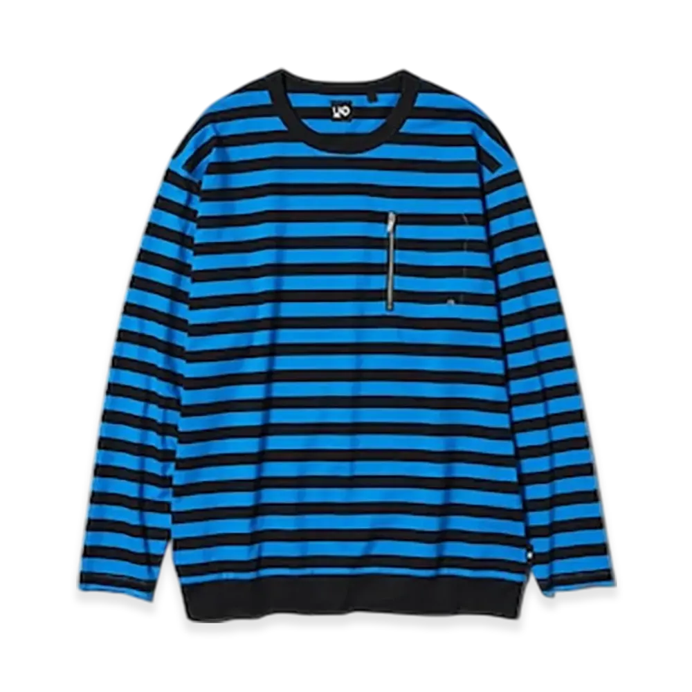 GU x UNDERCOVER Zip Pocket Border T-Shirt (Long Sleeve) "Blue"