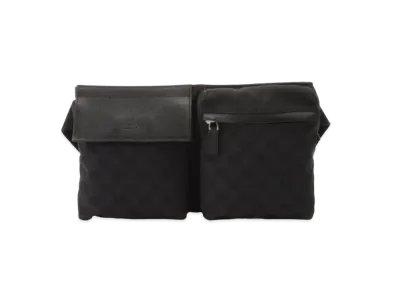 GUCCI GG Canvas Waist Pouch "Black"