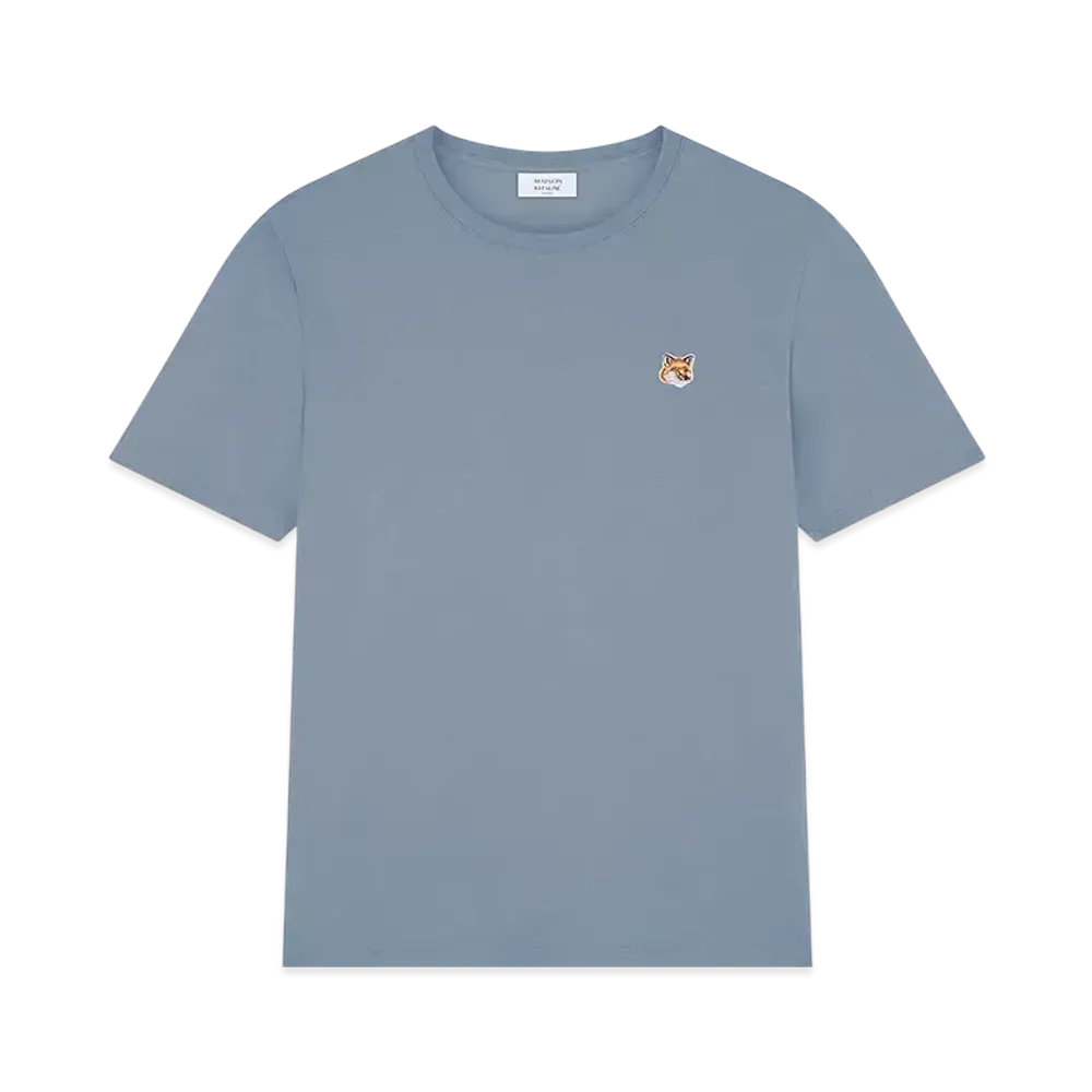 Maison Kitsune Fox Head Patch Regular T-shirt "Moonlight Blue"