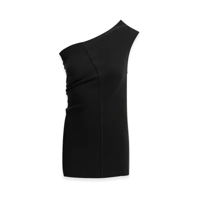 Rick Owens Women's Athena One-Shoulder Top "Black"