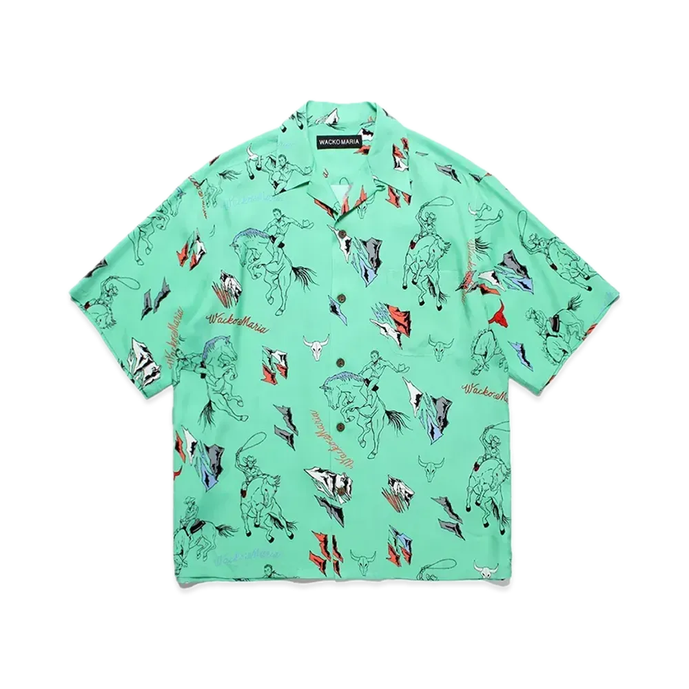 WACKO MARIA Hawaiian Shirt "Green"
