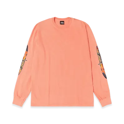 Stussy Two Star LS Tee Pigment Dyed "Sherbert"