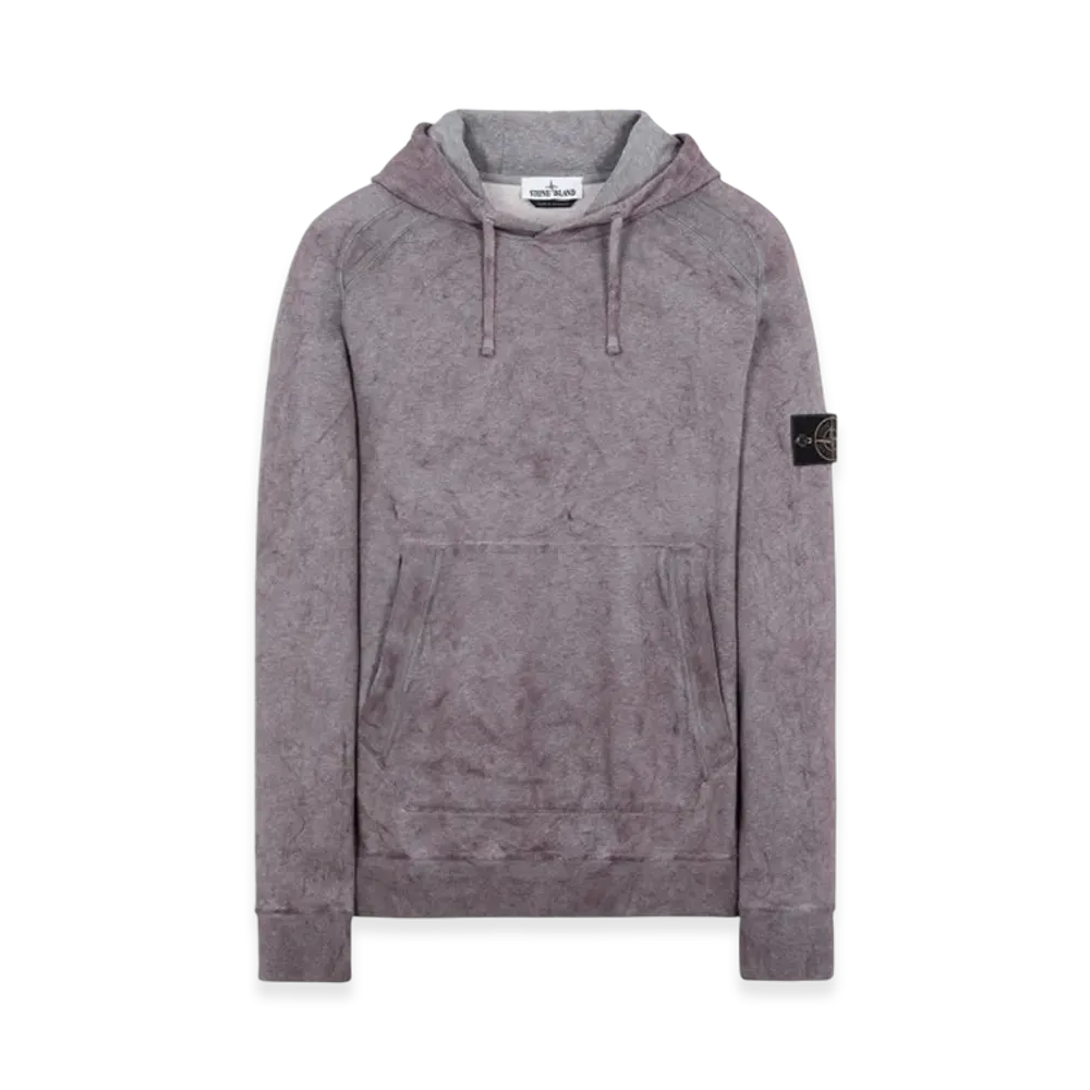 Stone Island 62090 Dust Colour Treatment Hooded Sweatshirt - 21SS "Pink Melange"