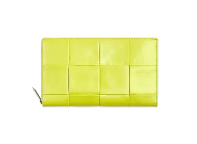 Bottega Veneta Zip Around Wallet "Acid Kiwi"