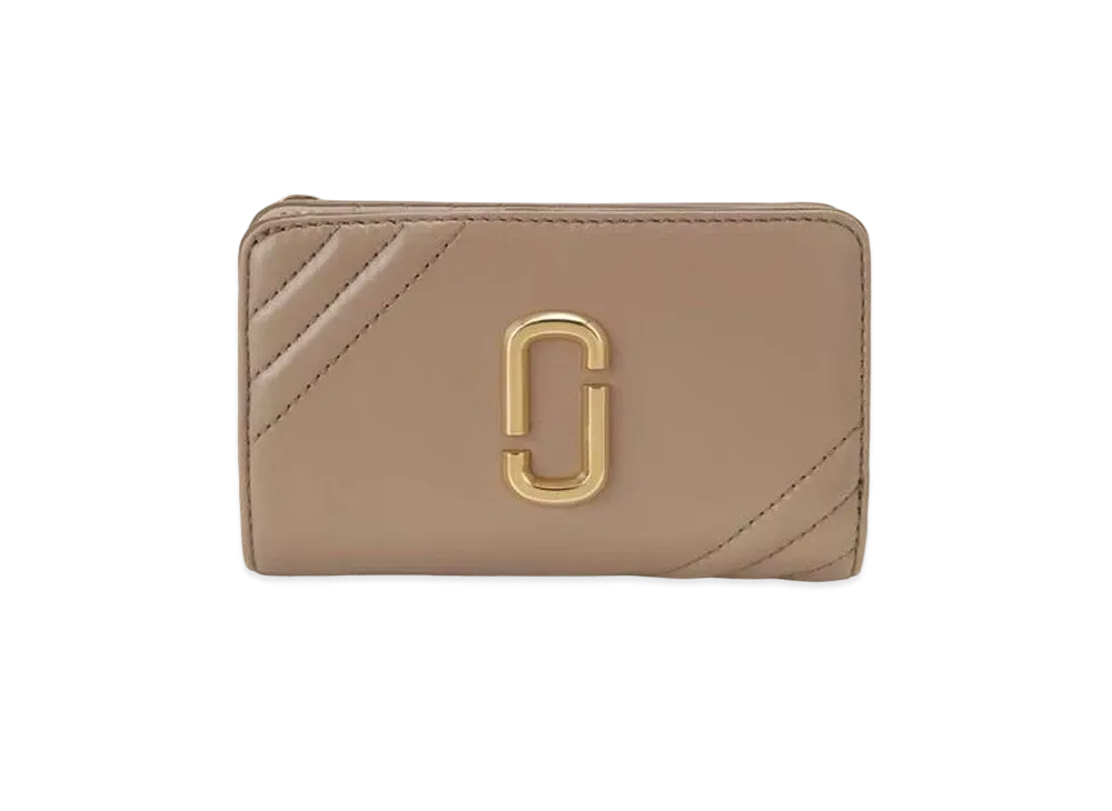 Marc Jacobs The Glam Shot Compact Wallet "Dusty Beige"