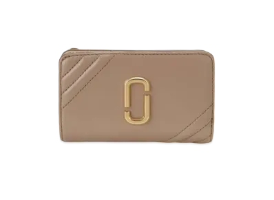 Marc Jacobs The Glam Shot Compact Wallet "Dusty Beige"