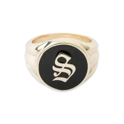 SUPPLIER S Logo Signet Ring "Gold"