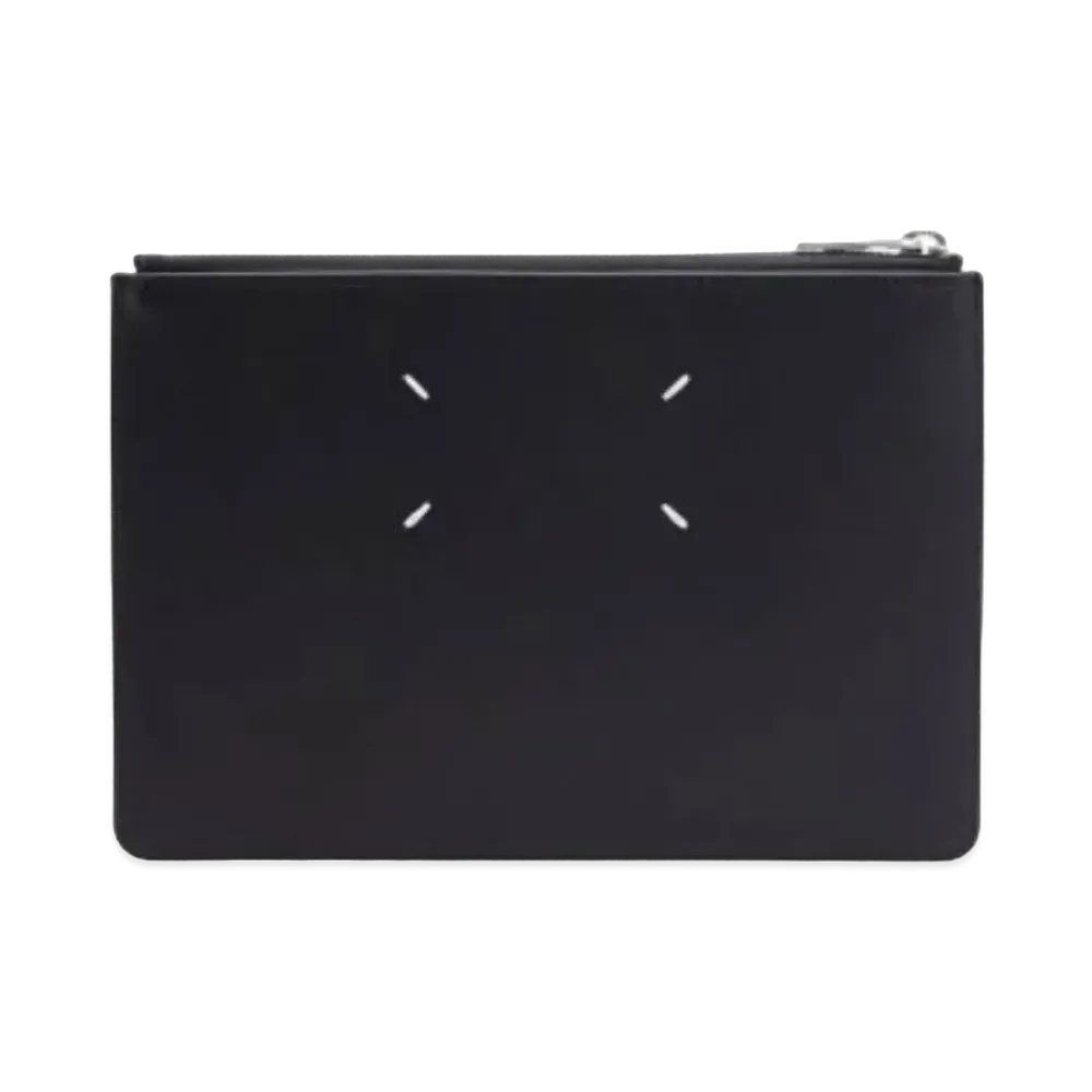 Maison Margiela Two Tone Leather Four Stitches Pouch "Steel Gray"