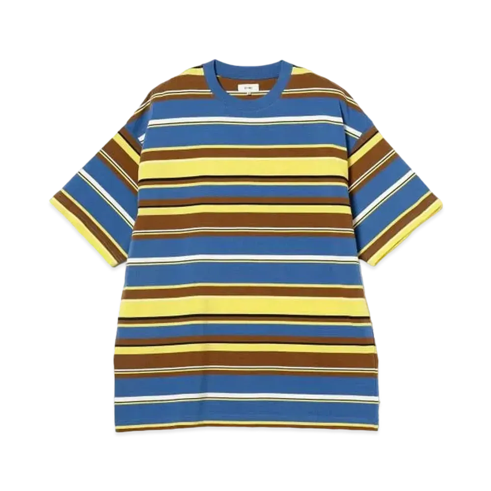 BEAMS Multi-border T-shirt "Blue"