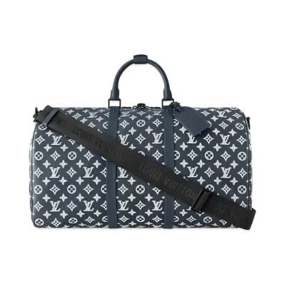 Louis Vuitton Keepall Bandouliere 50 Monogram Shadow "Blue Marine"