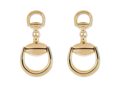 GUCCI Horsebit Earrings 18K "Yellow Gold"