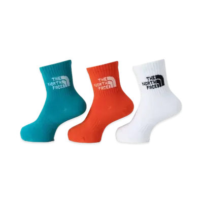 The North Face TNF Jacquard Logo 3P Crew "Multicolor White"