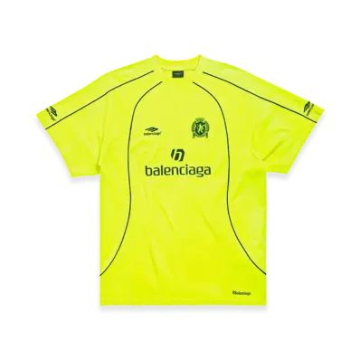 BALENCIAGA Soccer Series Paris Soccer Oversized T-Shirt "Fluo Yellow"