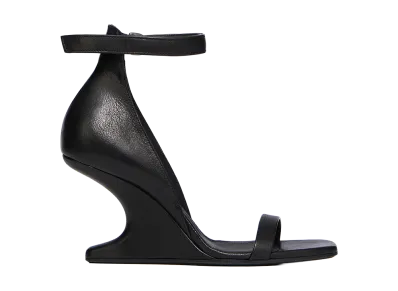 Rick Owens Women's SS26 Cantilever 8 Minimal Sandal Washed Lamb "Black"