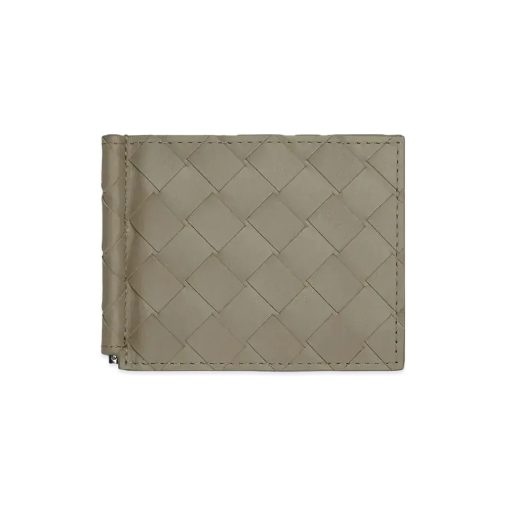 Bottega Veneta Money Clip Wallet "Taupe"