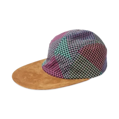 BEAMS 5 Panel Long Bill Madras "Purple"