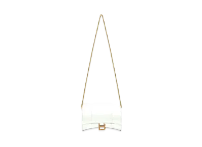 BALENCIAGA Hourglass Wallet On Chain "White"
