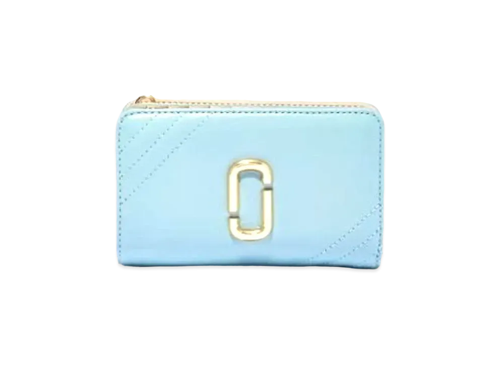 Marc Jacobs The Glam Shot Compact Wallet "Stone Blue"