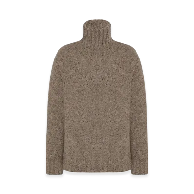 The Row Balzac Cashmere Turtleneck "Sepia"